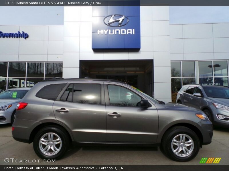 Mineral Gray / Gray 2012 Hyundai Santa Fe GLS V6 AWD