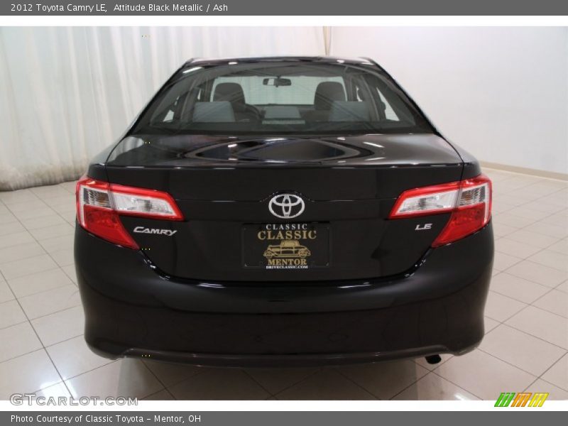 Attitude Black Metallic / Ash 2012 Toyota Camry LE