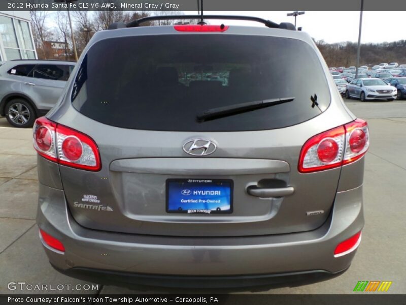 Mineral Gray / Gray 2012 Hyundai Santa Fe GLS V6 AWD