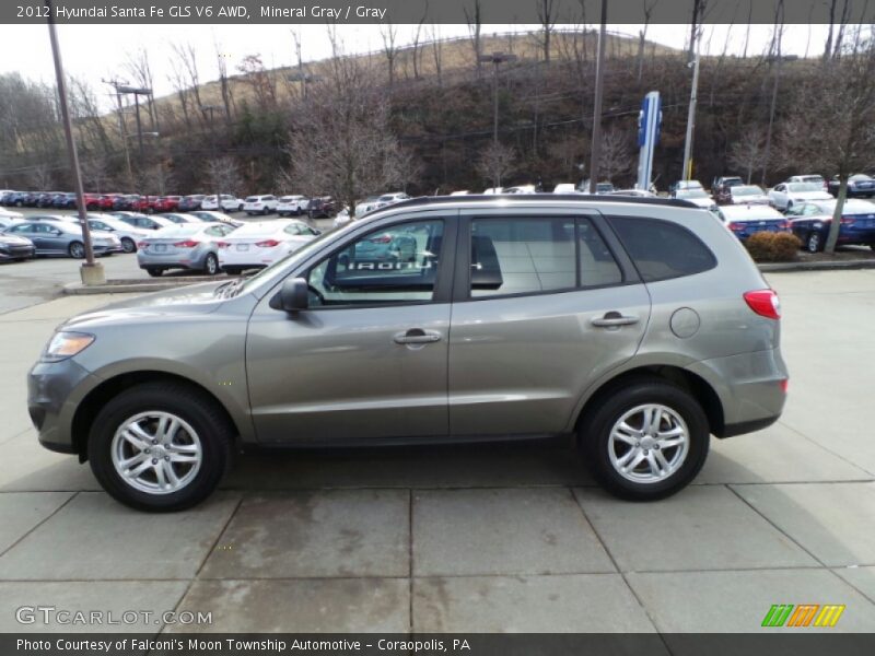 Mineral Gray / Gray 2012 Hyundai Santa Fe GLS V6 AWD