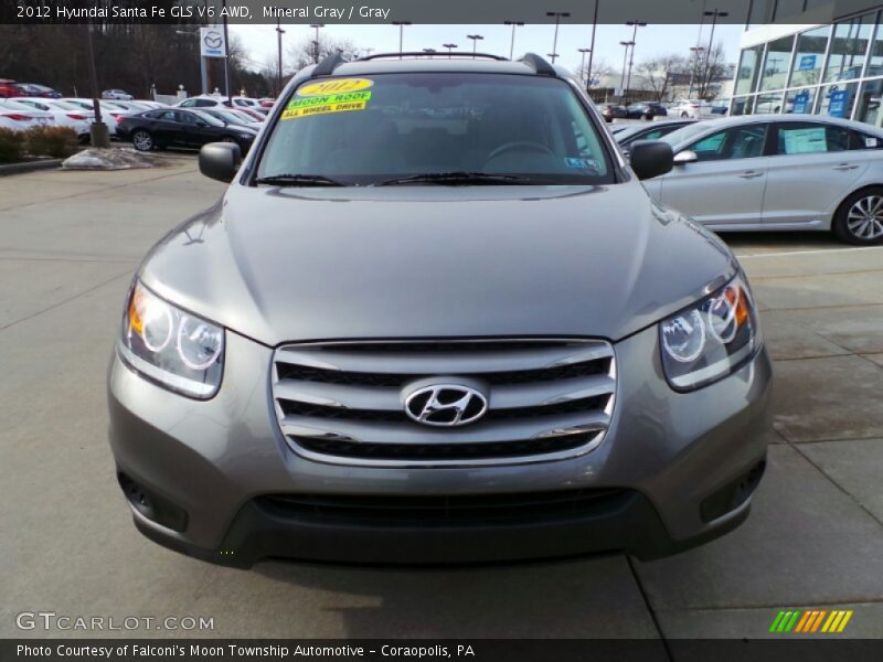 Mineral Gray / Gray 2012 Hyundai Santa Fe GLS V6 AWD