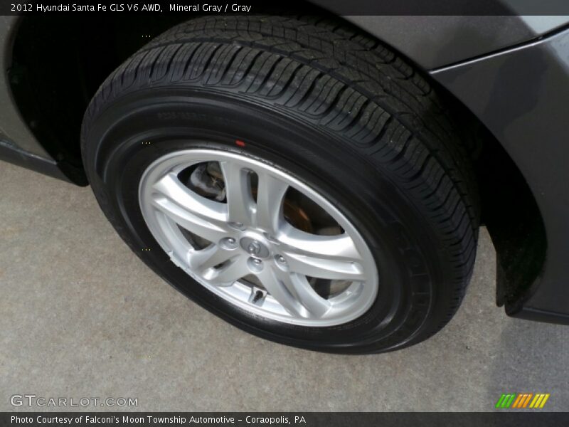 Mineral Gray / Gray 2012 Hyundai Santa Fe GLS V6 AWD