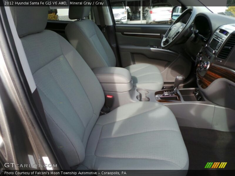 Mineral Gray / Gray 2012 Hyundai Santa Fe GLS V6 AWD