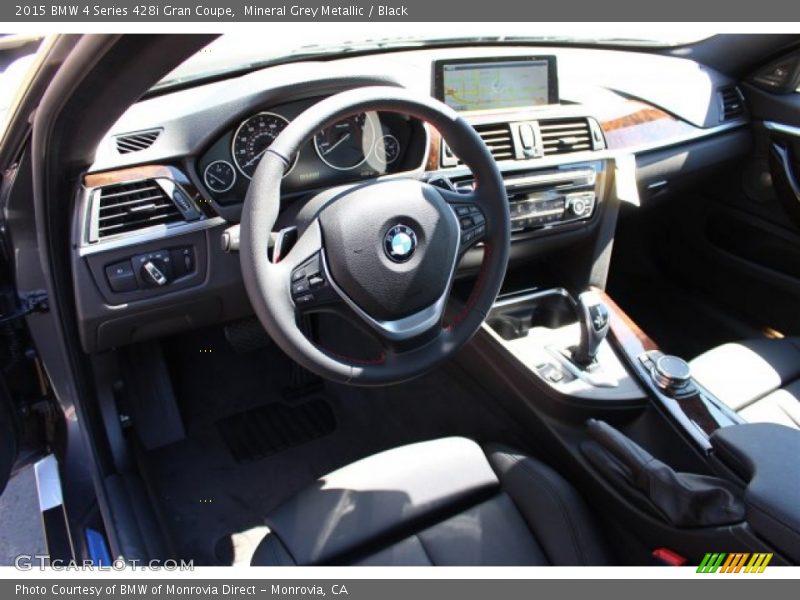 Mineral Grey Metallic / Black 2015 BMW 4 Series 428i Gran Coupe