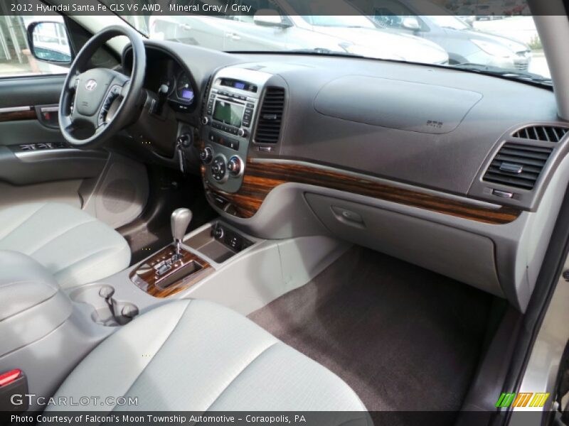 Mineral Gray / Gray 2012 Hyundai Santa Fe GLS V6 AWD