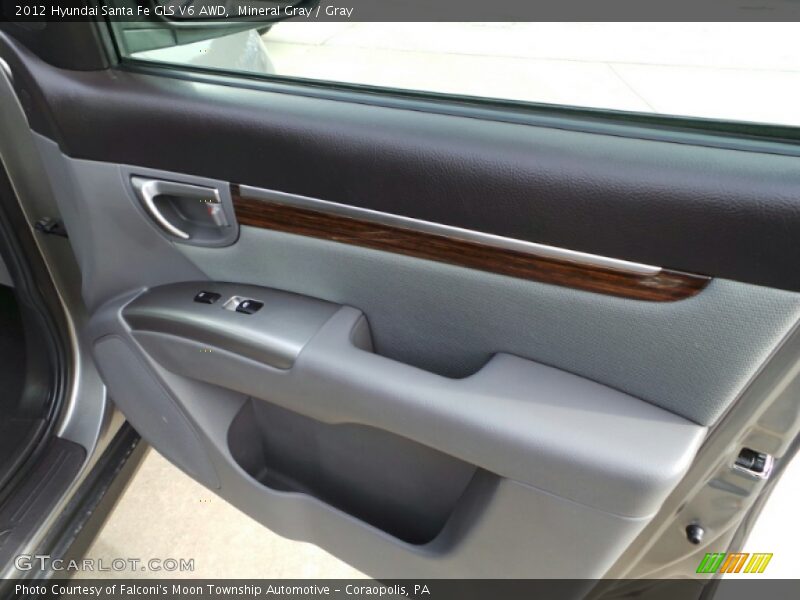 Mineral Gray / Gray 2012 Hyundai Santa Fe GLS V6 AWD