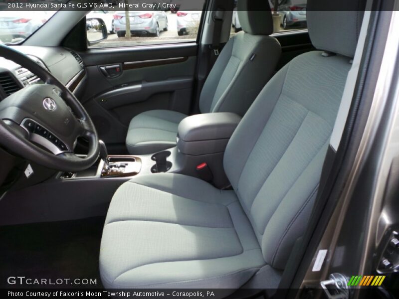 Mineral Gray / Gray 2012 Hyundai Santa Fe GLS V6 AWD