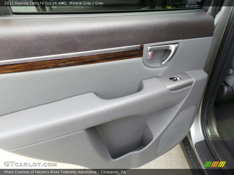 Mineral Gray / Gray 2012 Hyundai Santa Fe GLS V6 AWD