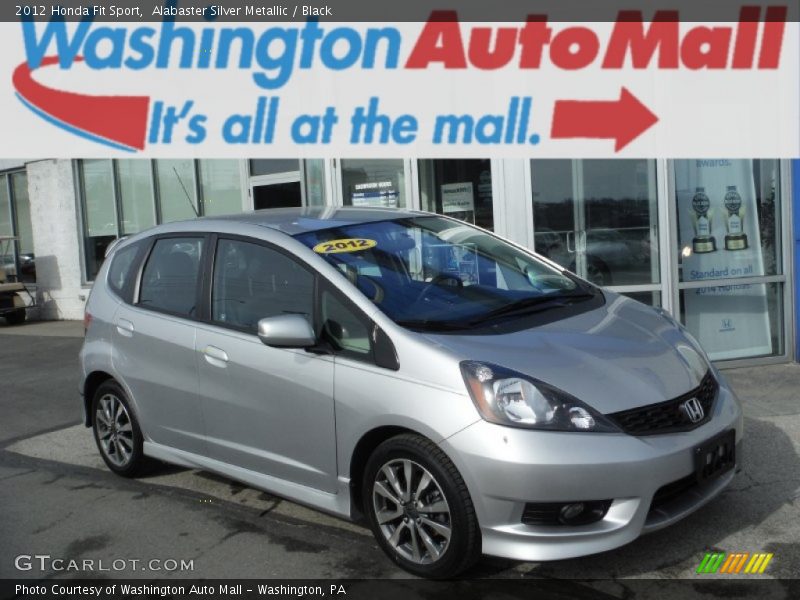 Alabaster Silver Metallic / Black 2012 Honda Fit Sport