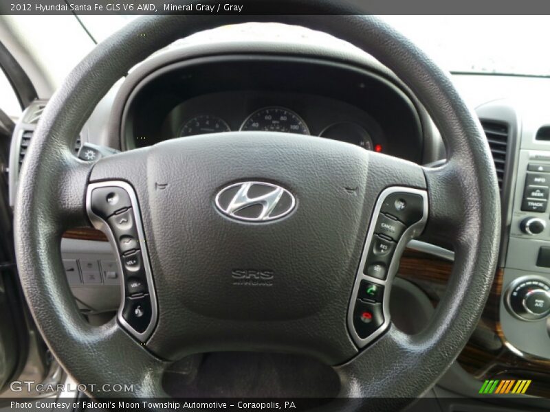 Mineral Gray / Gray 2012 Hyundai Santa Fe GLS V6 AWD