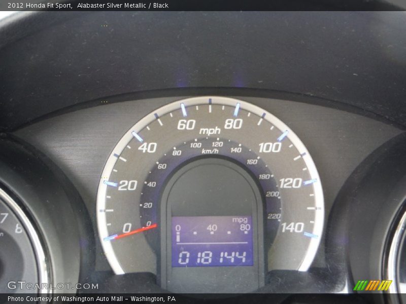 Alabaster Silver Metallic / Black 2012 Honda Fit Sport