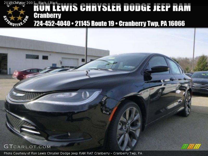 Black / Black 2015 Chrysler 200 S