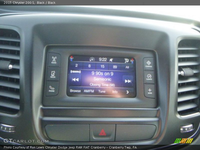 Black / Black 2015 Chrysler 200 S