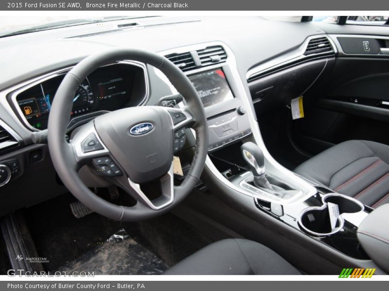 Charcoal Black Interior - 2015 Fusion SE AWD 