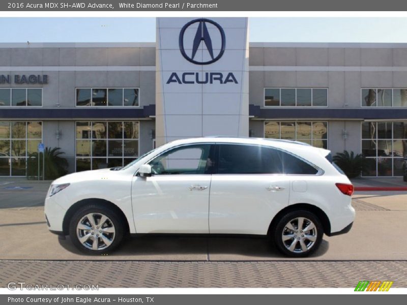 White Diamond Pearl / Parchment 2016 Acura MDX SH-AWD Advance