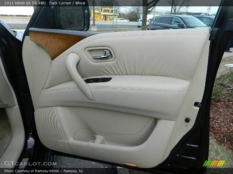 Dark Currant / Wheat 2011 Infiniti QX 56 4WD