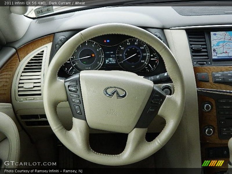 Dark Currant / Wheat 2011 Infiniti QX 56 4WD