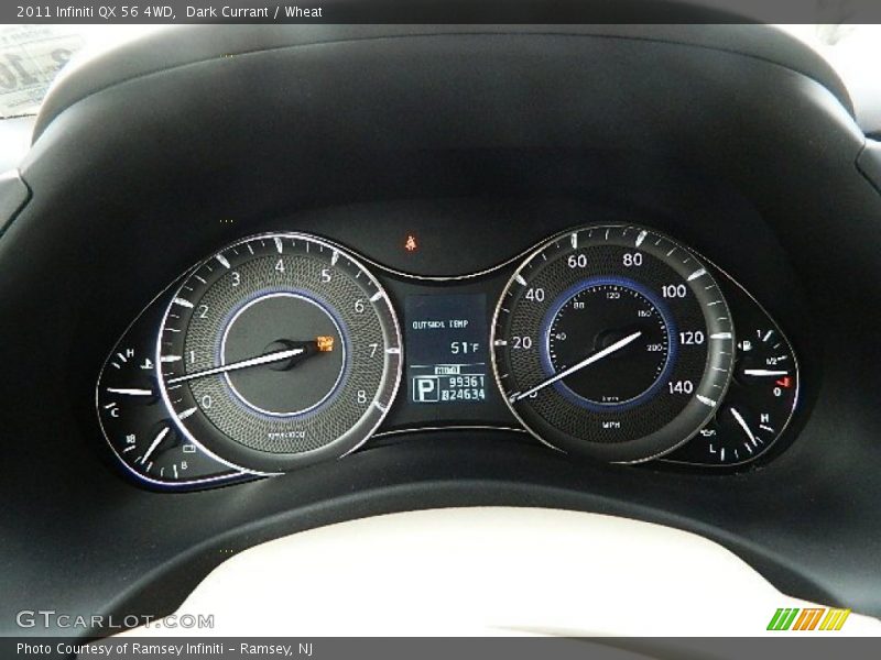 Dark Currant / Wheat 2011 Infiniti QX 56 4WD