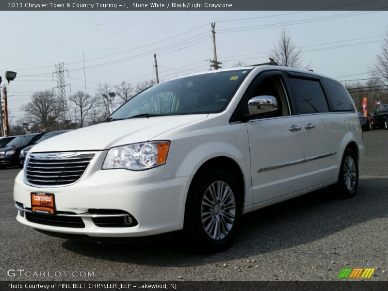 Stone White / Black/Light Graystone 2013 Chrysler Town & Country Touring - L