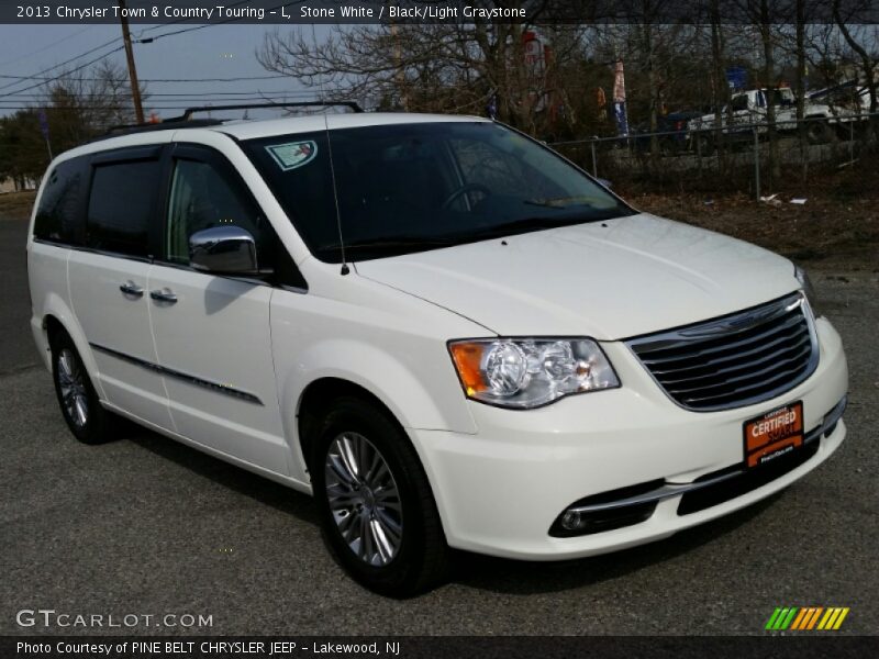 Stone White / Black/Light Graystone 2013 Chrysler Town & Country Touring - L