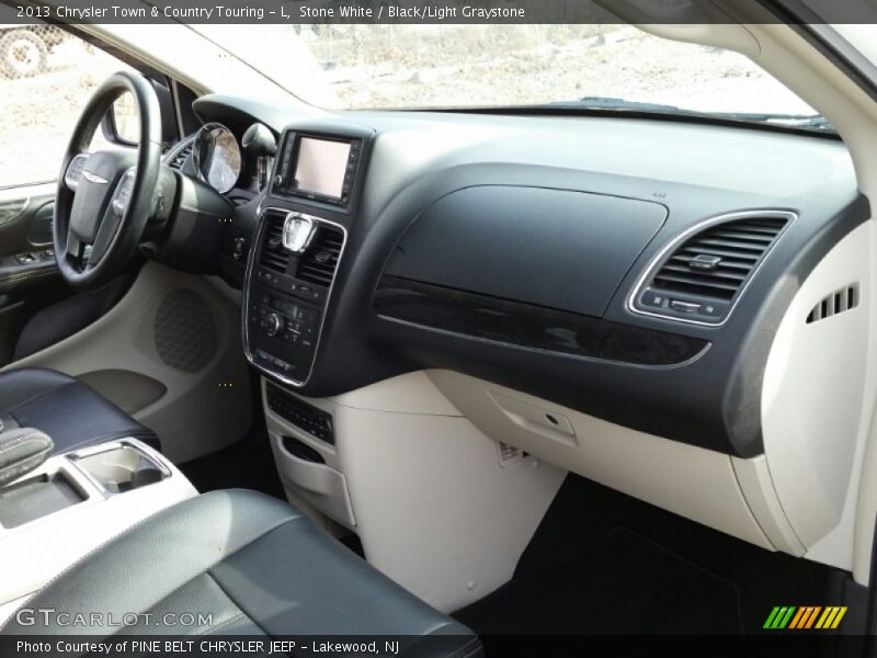 Stone White / Black/Light Graystone 2013 Chrysler Town & Country Touring - L