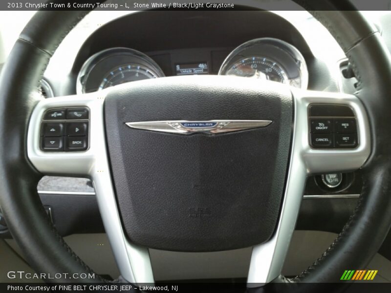Stone White / Black/Light Graystone 2013 Chrysler Town & Country Touring - L