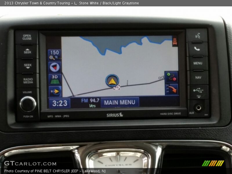 Stone White / Black/Light Graystone 2013 Chrysler Town & Country Touring - L