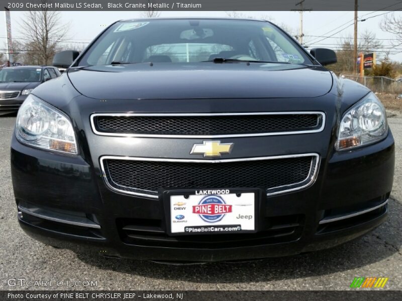 Black Granite Metallic / Titanium 2009 Chevrolet Malibu LS Sedan