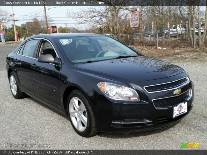 Black Granite Metallic / Titanium 2009 Chevrolet Malibu LS Sedan