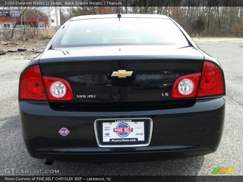 Black Granite Metallic / Titanium 2009 Chevrolet Malibu LS Sedan