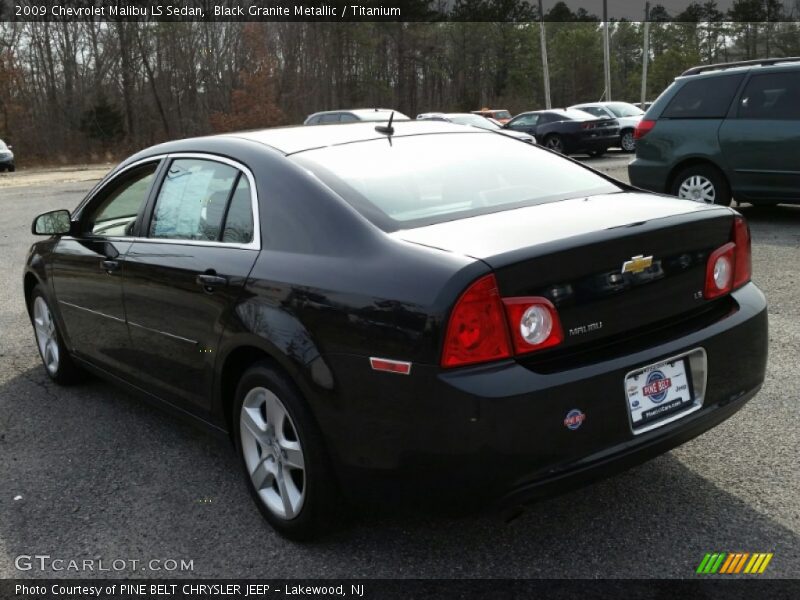 Black Granite Metallic / Titanium 2009 Chevrolet Malibu LS Sedan
