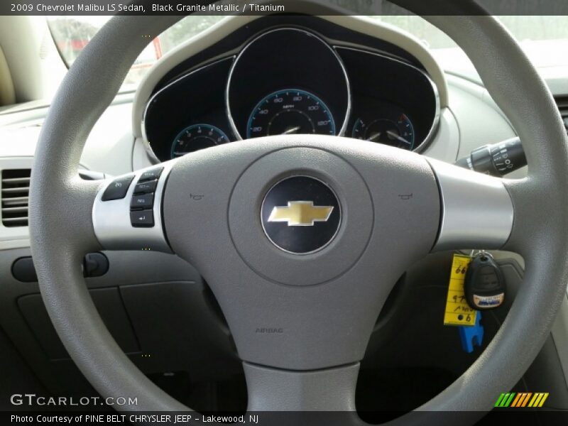 Black Granite Metallic / Titanium 2009 Chevrolet Malibu LS Sedan
