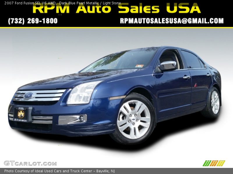 Dark Blue Pearl Metallic / Light Stone 2007 Ford Fusion SEL V6 AWD