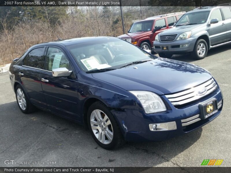 Dark Blue Pearl Metallic / Light Stone 2007 Ford Fusion SEL V6 AWD