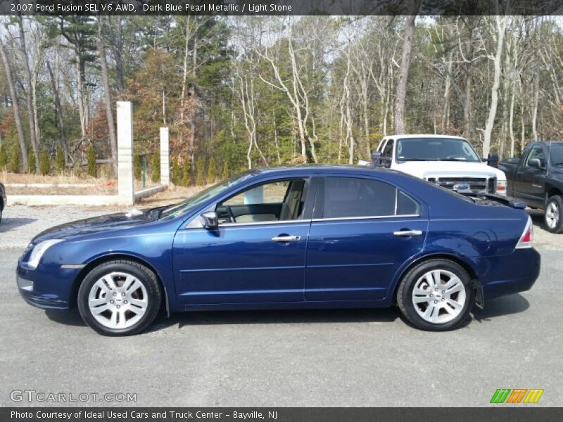Dark Blue Pearl Metallic / Light Stone 2007 Ford Fusion SEL V6 AWD