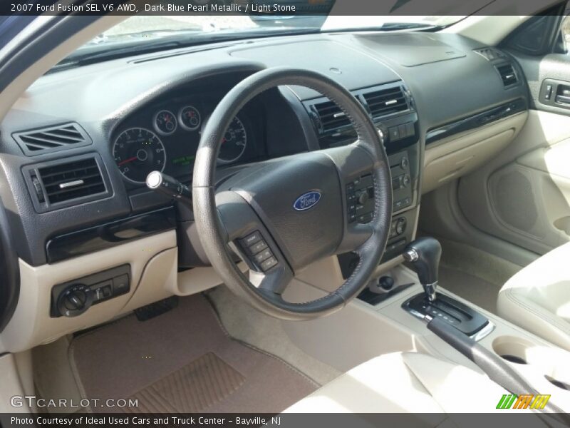 Dark Blue Pearl Metallic / Light Stone 2007 Ford Fusion SEL V6 AWD