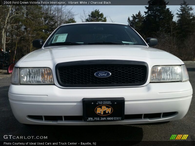 Vibrant White / Charcoal Black 2008 Ford Crown Victoria Police Interceptor