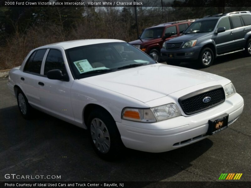 Vibrant White / Charcoal Black 2008 Ford Crown Victoria Police Interceptor