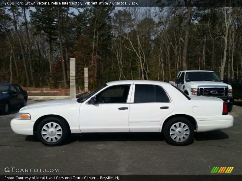 Vibrant White / Charcoal Black 2008 Ford Crown Victoria Police Interceptor