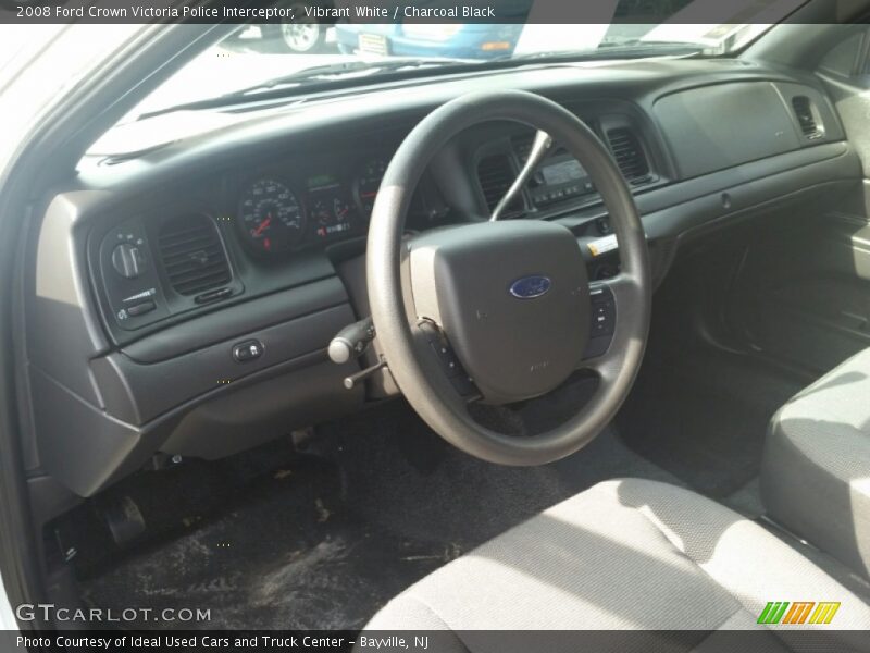 Vibrant White / Charcoal Black 2008 Ford Crown Victoria Police Interceptor