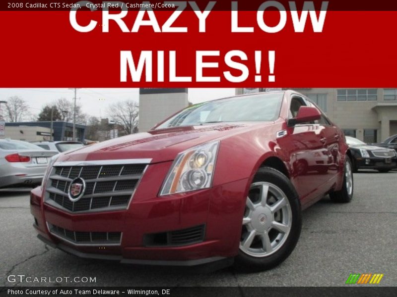 Crystal Red / Cashmere/Cocoa 2008 Cadillac CTS Sedan