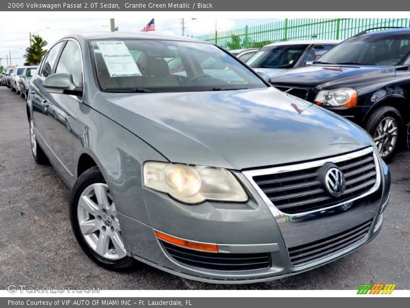 Granite Green Metallic / Black 2006 Volkswagen Passat 2.0T Sedan