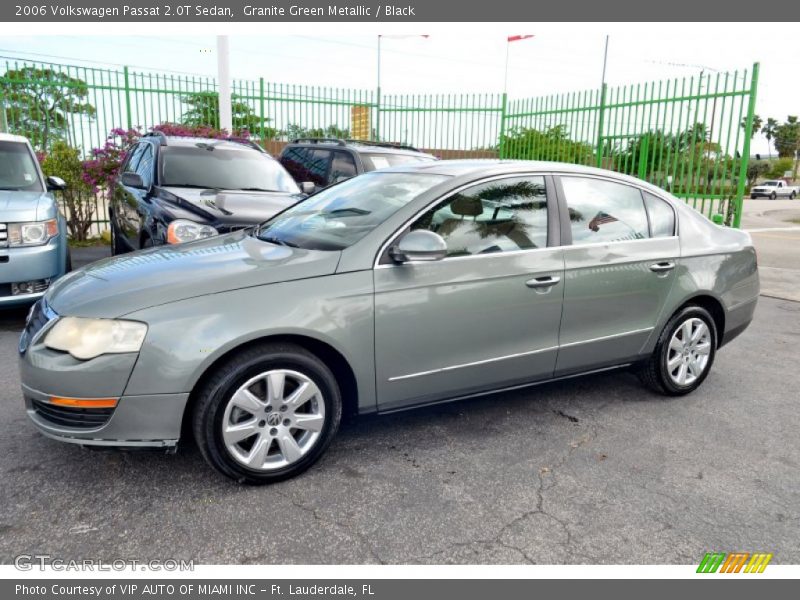 Granite Green Metallic / Black 2006 Volkswagen Passat 2.0T Sedan