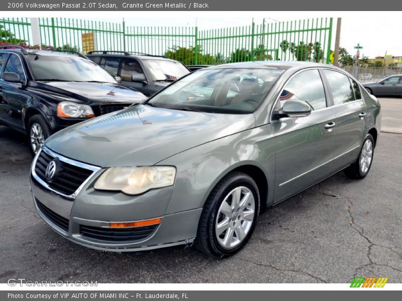 Granite Green Metallic / Black 2006 Volkswagen Passat 2.0T Sedan