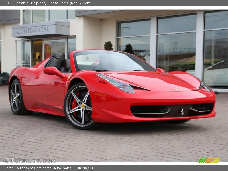 Front 3/4 View of 2014 458 Spider