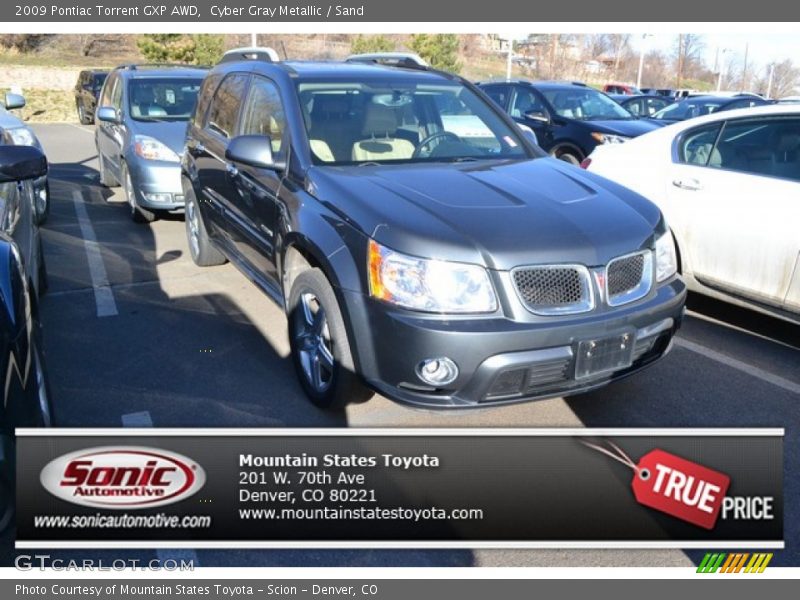 Cyber Gray Metallic / Sand 2009 Pontiac Torrent GXP AWD