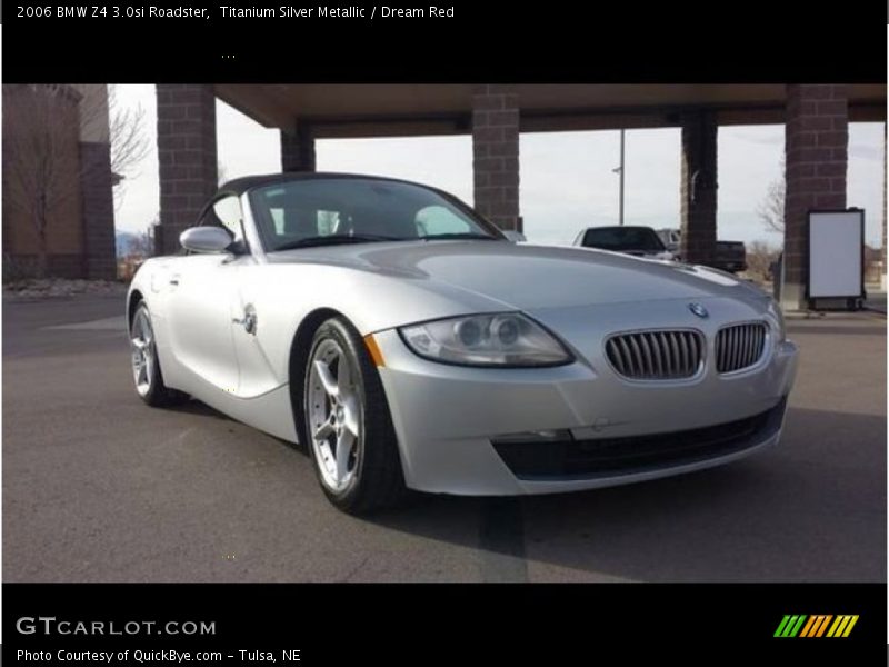 Titanium Silver Metallic / Dream Red 2006 BMW Z4 3.0si Roadster