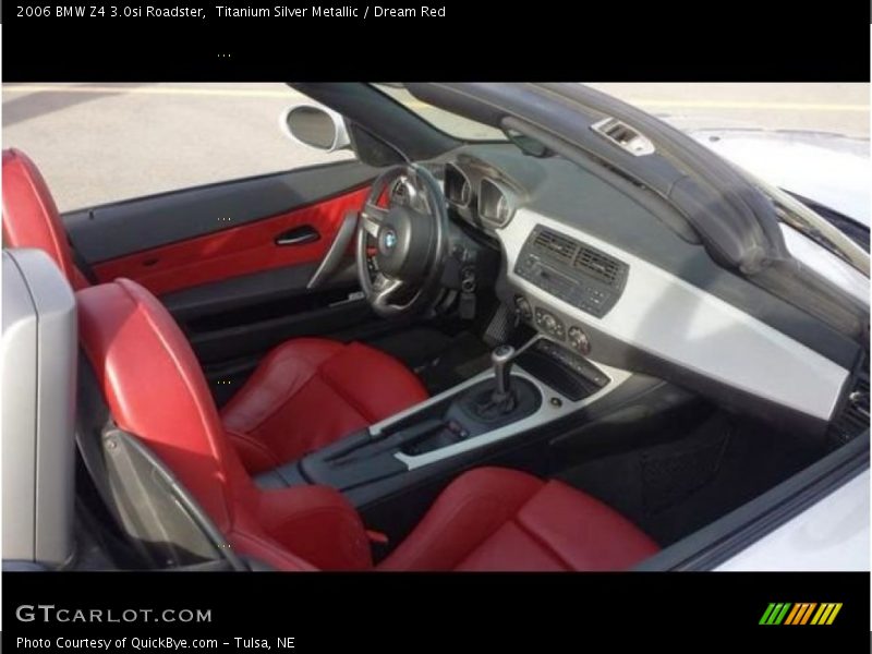 Titanium Silver Metallic / Dream Red 2006 BMW Z4 3.0si Roadster