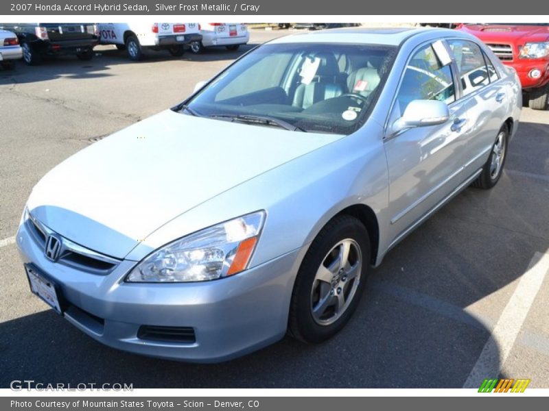 Silver Frost Metallic / Gray 2007 Honda Accord Hybrid Sedan