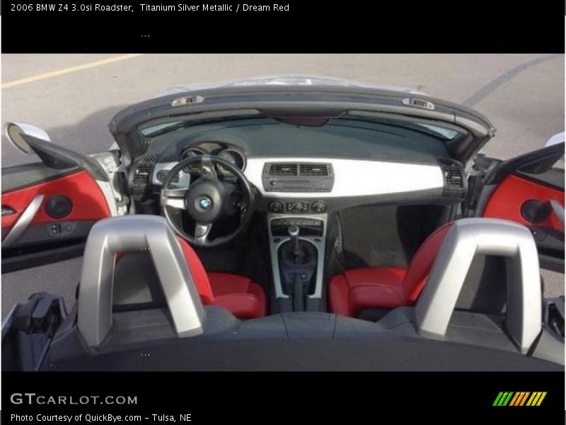 Titanium Silver Metallic / Dream Red 2006 BMW Z4 3.0si Roadster